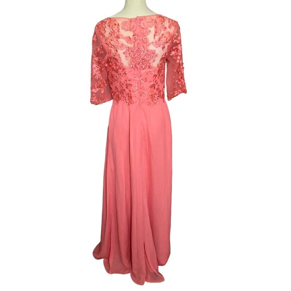 NWT  Chiffon Elbow Sleeve Length Wedding Dress   Size: 6 - Picture 3 of 16